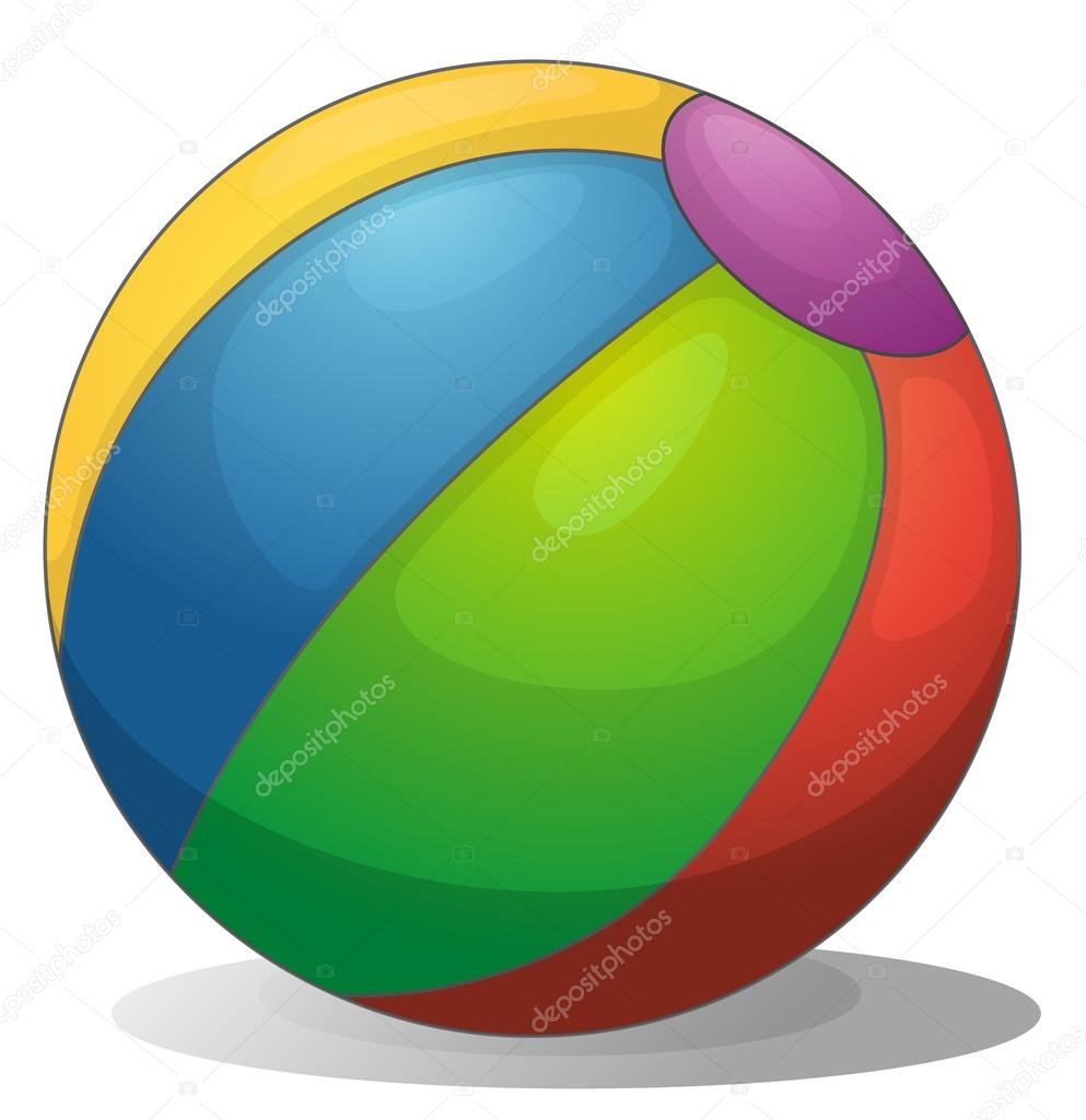 A colorful beach ball
