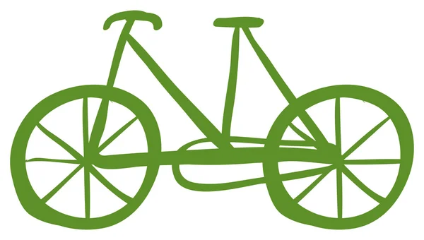 A green bike — Stock Vector