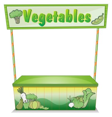 A vegetable stall clipart