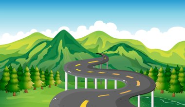 A narrow road vector A narrow road vector
