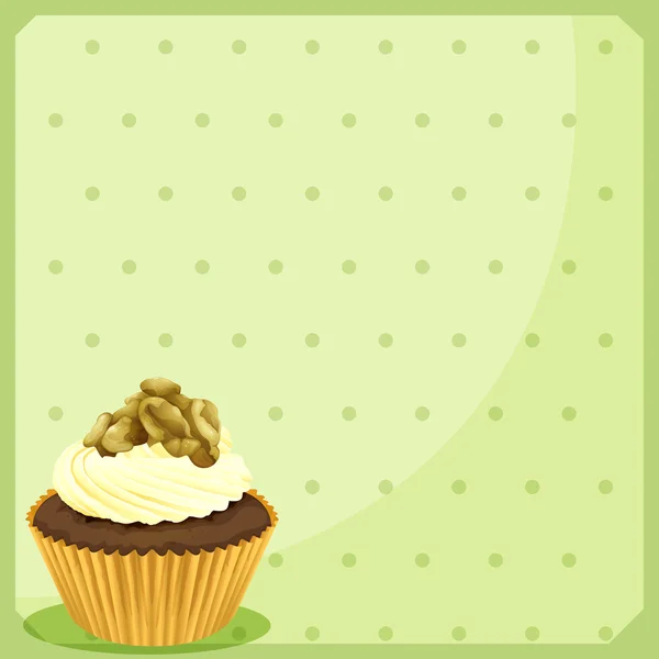 En speciellt papper design med en cupcake Vektorgrafik