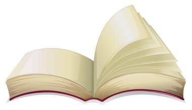 boş, açık bir kitap