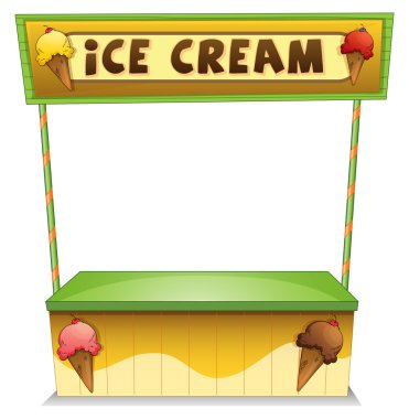 An ice cream stand clipart