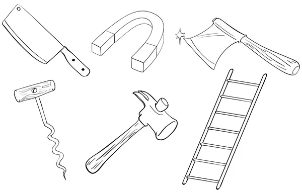 Six types d'outils différents — Image vectorielle