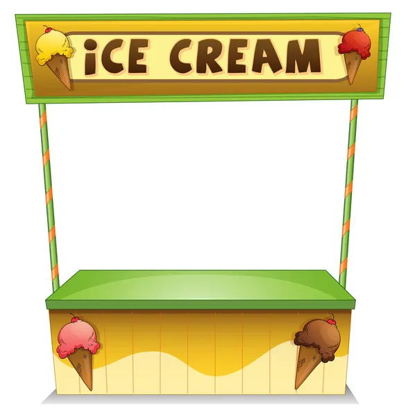 An ice cream stand — Stock Vector