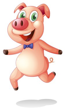 gülen şişman domuz