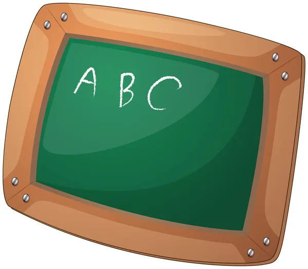 Een schoolbord met letters — Stockvector