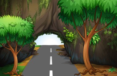 Mağara altında bir yolu