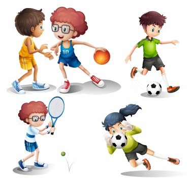 farklı spor yapan çocuklar