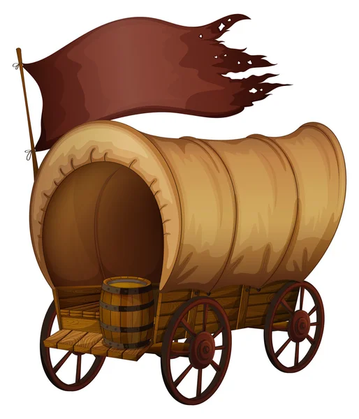 Un chariot en bois — Image vectorielle