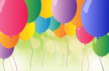 bir dizi renkli balonlar