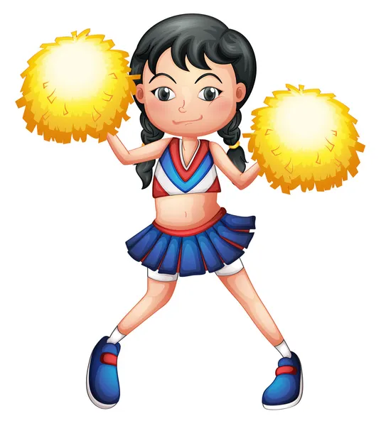 Une jolie pom pom girl — Image vectorielle