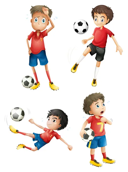 Une équipe de joueurs de football — Image vectorielle