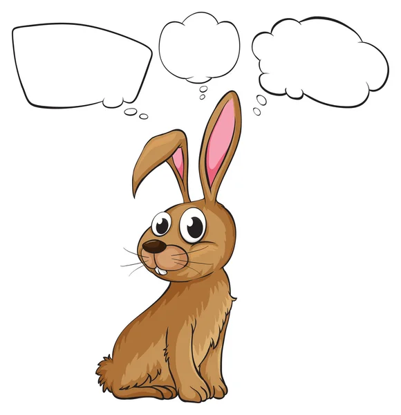 Un lapin brun avec des appels vides — Image vectorielle