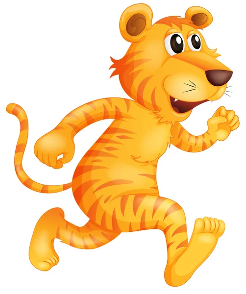 Un jeune tigre qui court — Image vectorielle