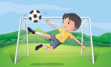 futbol oynayan genç bir adam