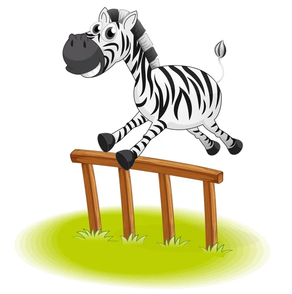 A zebra jumping — Stock Vector