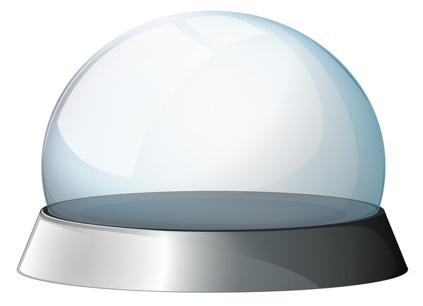 A circular dome with a silver holder