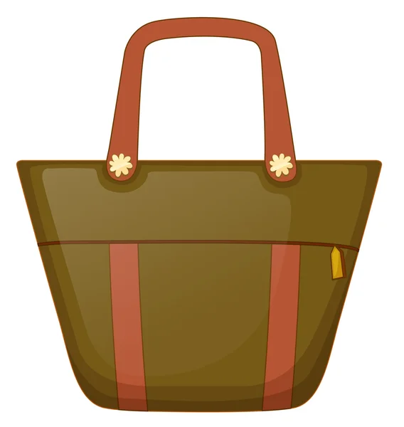 Un bolso marrón — Vector de stock