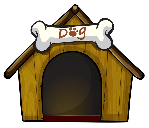 Egy kutya ház egy csont — Stock Vector