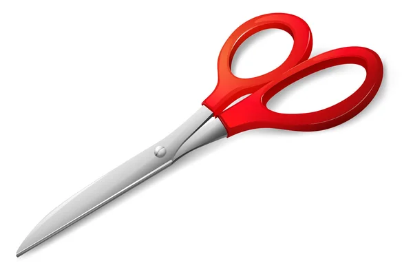 A scissor with a red handle — Stock Vector