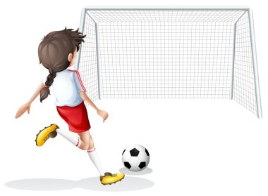 kadın bir futbolcu ile beyaz bir gömlek