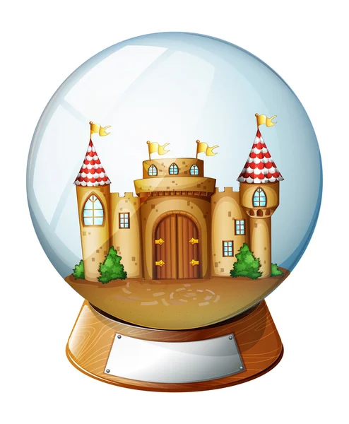 Um palácio dentro da bola de cristal — Vetor de Stock