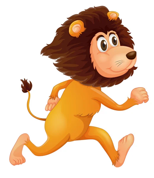 Un leone in corsa — Vettoriale Stock