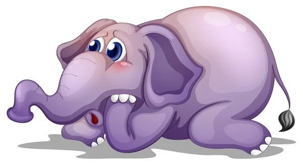 Un grand éléphant gris — Image vectorielle