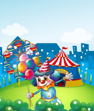 Balonlu karnavalda soytarı