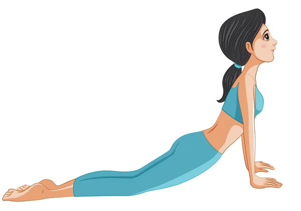 Une femme qui fait du yoga — Image vectorielle