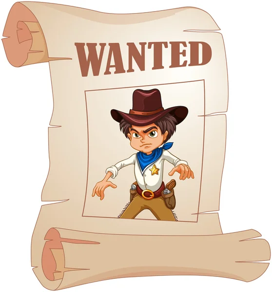 A poster of an angry cowboy — Stock Vector