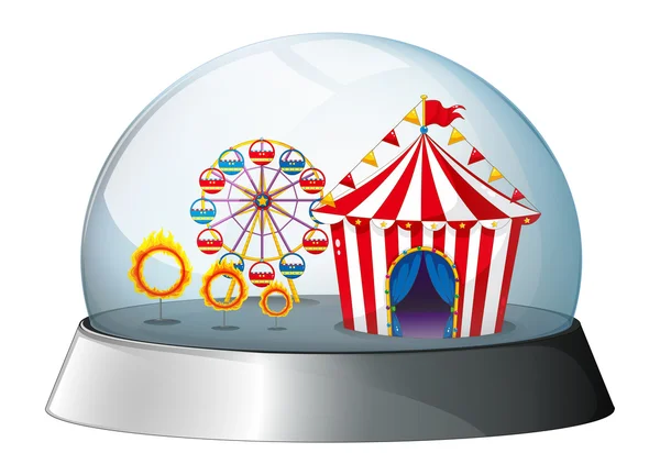 Un carnaval dentro de una cúpula — Archivo Imágenes Vectoriales