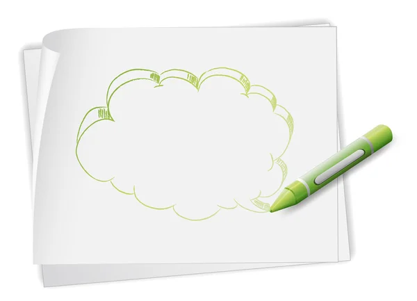 Un papier avec une image d'appel et un crayon — Image vectorielle