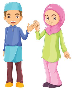bir erkek ve bir kadın Müslüman