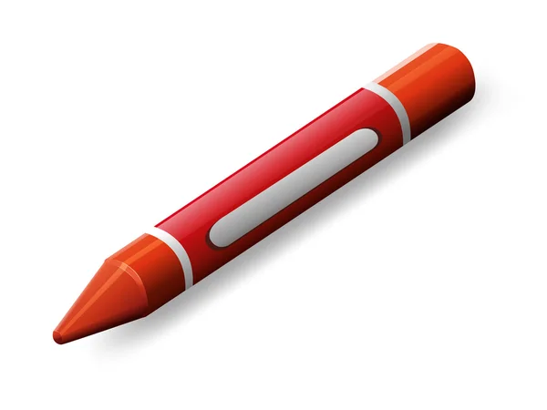 Um lápis de cor vermelho — Vetor de Stock