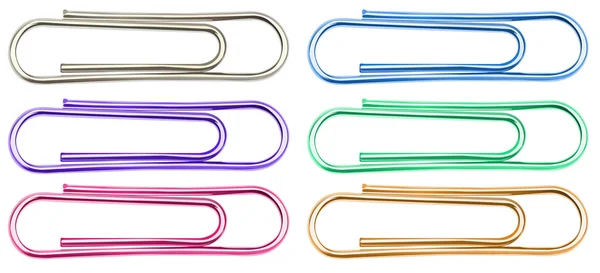 Colorful paper clips — Stock Vector