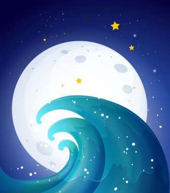 ay ışığı ve dalgalar