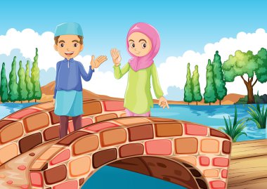 Köprüde sallayarak birkaç Müslüman