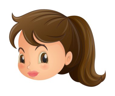 Genç bir kadının yüzü.