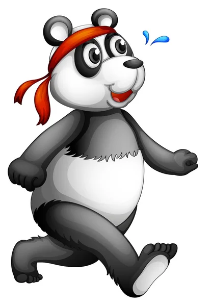Egy futó panda — Stock Vector