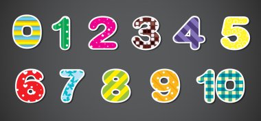 renkli sayısal rakamları