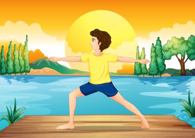 Nehirde rahatlatıcı bir adam