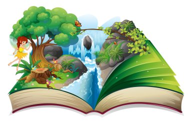 An enchanted book clipart