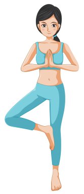 Yoga yaparken güzel bir kız