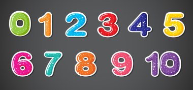 Eleven numerical figures clipart