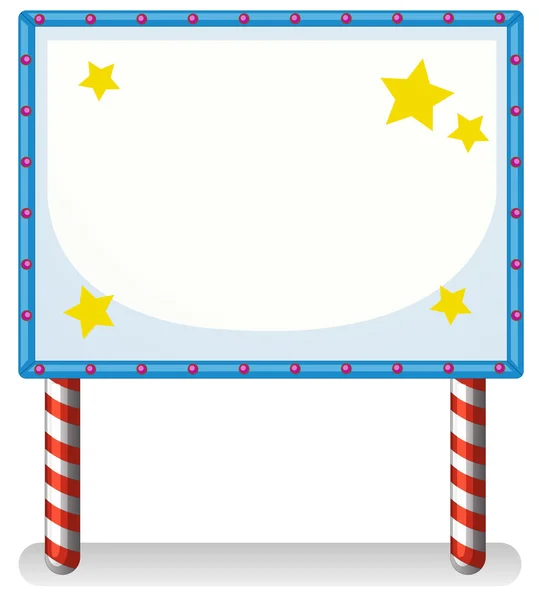 Un estandarte de marco vacío con estrellas — Vector de stock