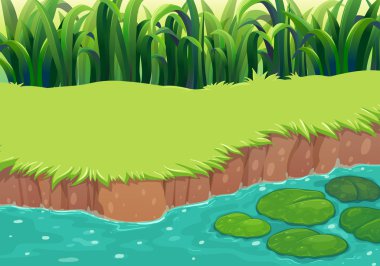 An image of a pond vector An image of a pond vector
