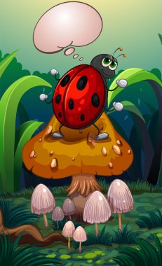 bir hata bir mantar ile boş bir belirtme çizgisi üzerinde