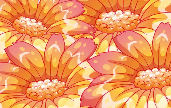 아름 다운 주황색 꽃 — 스톡 벡터